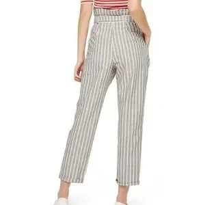 Topshop Pants Jumpsuits Topshop Stripe High Waist Paper Bag